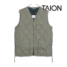 TAION MILITARY W-ZIP V NECK DOWN VEST TAION-001ZML-1画像