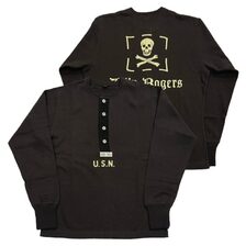 FREEWHEELERS HENLEY NECKED LONG SLEEVE SHIRTU.S.NAVY &ldquo;Jolly Rogers&rdquo; VF-17 2435002画像
