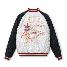 TAILOR TOYO Lot No. TT15543-190 / Mid 1950s Style Acetate Quilted Souvenir Jacket &ldquo;LANDSCAPE&rdquo; &times; &ldquo;DUELLING DRAGONS&rdquo;画像
