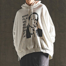 GLIMCLAP Printed oversized sweathoodie -Girl & Message logo- 17-164-GLA-CE画像