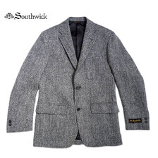 Southwick CAMBRIDGE HARRIS TWEED BLAZER herringbone grey画像