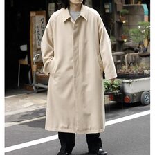 INTERIM LIGHT MELTON CAMEL HYPER BIG BELTED OVER COAT IT24A003画像