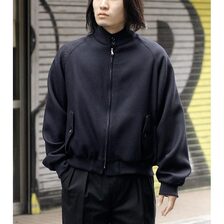 INTERIM FLUID WOOL & MOHAIR TRICOTINE HYPER BIG GOLF JACKET IT24A029画像