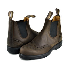 Blundstone ELASTIC SIDED BROGUE BOOT ANTIQUE BROWN BS2444251画像