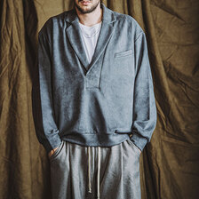 NO ID. フェイクスエードノッチドラペルPO 855006-890T画像