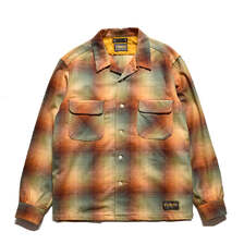 MINEDENIM PENDLETON W.Check Double Pocket Open Collar SH MND-PDL501画像