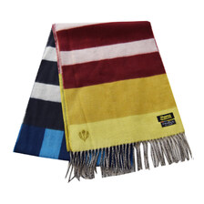 DAPPER'S LOT1738Cashmink Scarf by V.FRAAS FRENCH BLUE Random Border画像