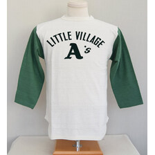 WAREHOUSE Lot 4800 7分袖ベースボールT LITTLE VILLAGE画像