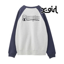 X-girl &times; Champion REVERSE WEAVE R RAGLAN SWEAT TOP 105244012009画像