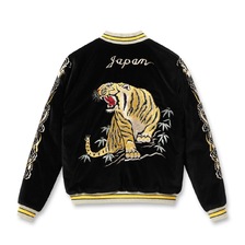 TAILOR TOYO Lot No. TT15544-119 / Mid 1950s Style Velveteen Souvenir Jacket &ldquo;ROARING TIGER&rdquo; &times; &ldquo;WHITE EAGLE&rdquo;画像