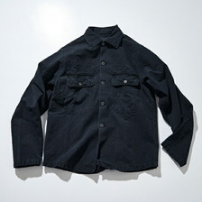 SAMURAI JEANS SJAS24-AR 藍コットンリップストップ"コキラン"ミリタリーシャツ画像