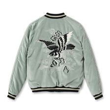 TAILOR TOYO Lot No. TT15544-141 / Mid 1950s Style Velveteen Souvenir Jacket &ldquo;BLACK EAGLE&rdquo; &times; &ldquo;JAPAN MAP&rdquo;画像