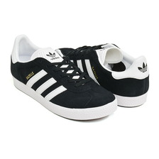 adidas GAZELLE J CBLACK / FTWWHT / GOLDMT BB2502画像
