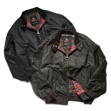 Barbour &times; Baracuta Porton Waxed Harrington Jacket MWX2237画像