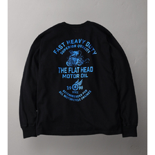 THE FLAT HEAD LONG SLEEVE T-SHIRT - FH MOTOR OIL FN-TML-101画像