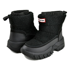 HUNTER WOMENS WANDERER LACE UP OUTDOOR BOOT BLACK WFS2226WAD-BLK画像