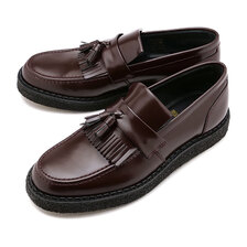 FRED PERRY &times; GEORGE COX TASSEL LOAFER LEA OXBLOOD SB8355-597画像