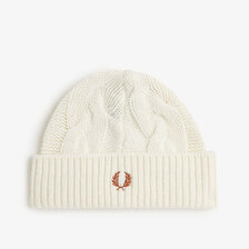 FRED PERRY Lambs wool Cable Beanie C8135画像