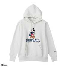 Champion REVERSE WEAVE HOODED SWEATSHIRT - FOOTBALL -&times; Disney C3-A131画像