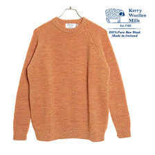 Kerry Woollen Mills Fisherman Rib Crew Neck Sweater KW-0003画像