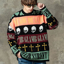 glamb Grunge Symbols Pullover Knit GB0125-KNT04画像