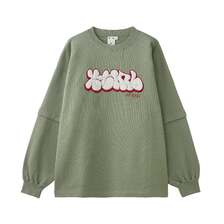 X-girl PLUMP LOGO LAYERED SWEAT TOP 105244012011画像