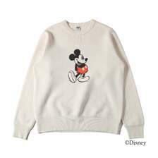 BARNS Mickey Mouse "STANDARD" 30/7 COZUN はめ込み両Vガゼット スウェット BR-24391画像