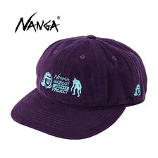 NANGA TACOMA FUJI RECORDS BIGFOOT SURVEY PROJECT LOGO CORDUROY CAP PURPLE CA2441-3B006-Z画像