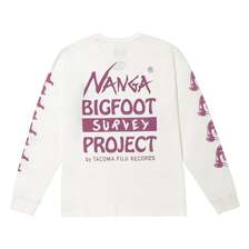 NANGA TACOMA FUJI RECORDS BIGFOOT SURVEY PROJECT LOGO L/S TEE CW2441-1G003-Z画像