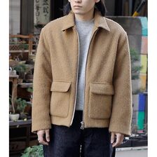 INTERIM DOUBLE FACE HAIRY ALPACA WOOL SPORTS JACKET IT24A013画像