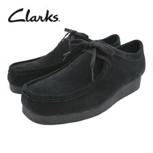 Clarks Wallabee EVO WP Black Suede 26177833画像