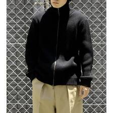 INTERIM HAND FRAMED DRIVERS ZIP KNIT IT24A067画像