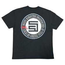 S/DOUBLE ROOTS DOT TEE WASHED BLACK画像