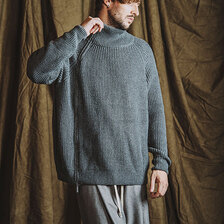 NO ID. BLACK アシンメトリーZIPニットタートルネックCD 455010-911K画像