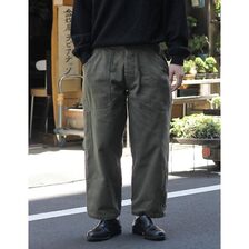 INTERIM USED WASHED HEAVY PIMA TWILL FRENCH AIR FORCE MECHANIC PANTS IT24A103画像