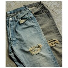 INTERIM VINTAGE WASHED "1953XX GRUNGE" SHUTTLE DENIM TROUSERS IT24A127画像