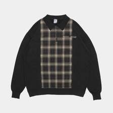 APPLEBUM Knit Polo Shirt BLACK 2320501画像