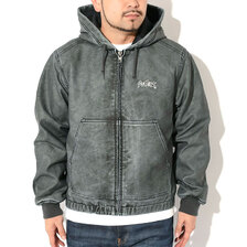 BEN DAVIS Washed Faux Leather Workers Parka jacket T-25380000画像