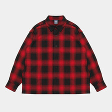 APPLEBUM Cut Off Nel Shirt Red/Black 2420203画像