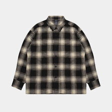 APPLEBUM Cut Off Nel Shirt White/Black 2420203画像