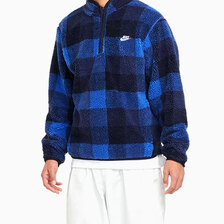 NIKE Club Seasonal Winterized AOP Half Zip Top JKT Navy/Blue FZ0898-475画像