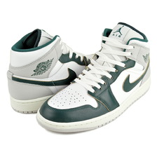 NIKE AIR JORDAN 1 MID SE white/oxdized green-sail FQ7720-103画像