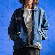 GLIMCLAP Distressed denim jacket 18-022-GLS-CF画像