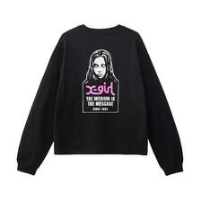 X-girl MESSAGE AND FACE L/S TEE 105251011014画像