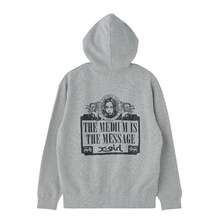 X-girl VINTAGE LABEL FACE LOGO ZIP UP SWEAT HOODIE 105251012021画像