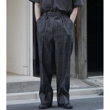 INTERIM LIGHT DENIM 1-TUCK WIDE TAPERED SLACKS IT25S071画像