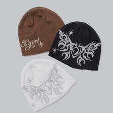 X-girl TRIBAL BUTTERFLY JACQUARD BEANIE 105251051003画像