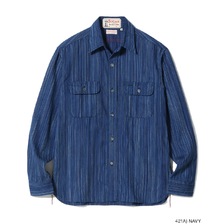 SUGAR CANE Lot No. SC29396 / FICTION ROMANCE 5.5oz. INDIGO STRIPE WORK SHIRT画像