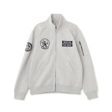 AVIREX &times; FELIX SHEETING PATCH STAND ZIP SWEAT 7835130017画像