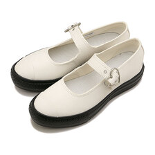 CONVERSE ALL STAR LIGHT PLTS MJ HEARTBUCKLE OX WHITE/BLACK 31314010画像